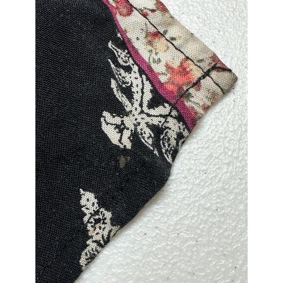 Bongo Skirt Womens Large Black Maxi Floral Boho Beachy Festival Hippie Summer - Picture 9 of 9